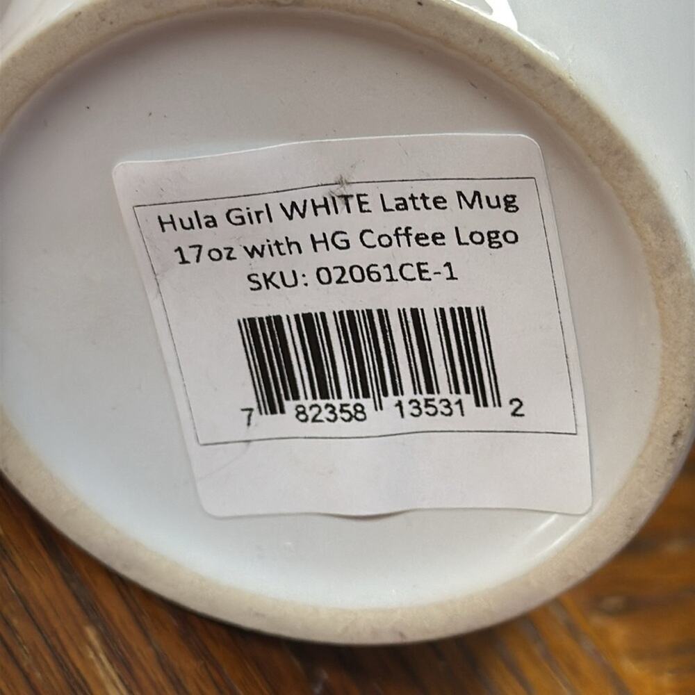 NWT Hula Girl Coffee Hawaii White Latte Coffee Mug 17 Ounces - Picture 6 of 6